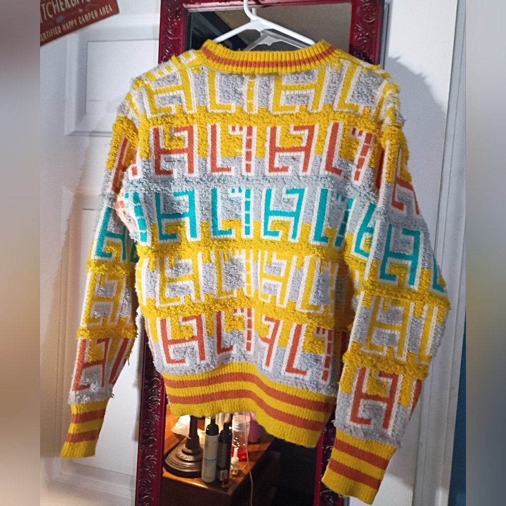 Colorful Geometric Patterned Sweater
